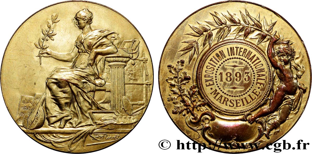 III REPUBLIC Médaille, Exposition internationale AU/XF
