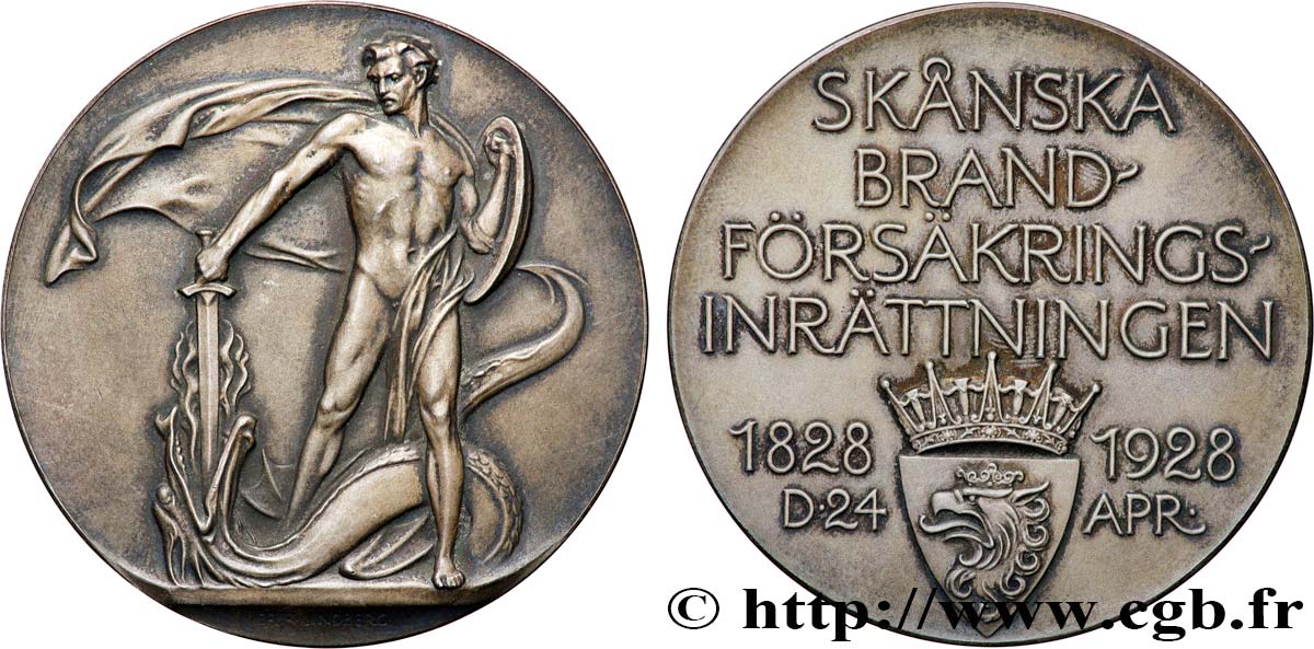 ASSURANCES Médaille, 100e anniversaire de la Skanska-Brand SUP