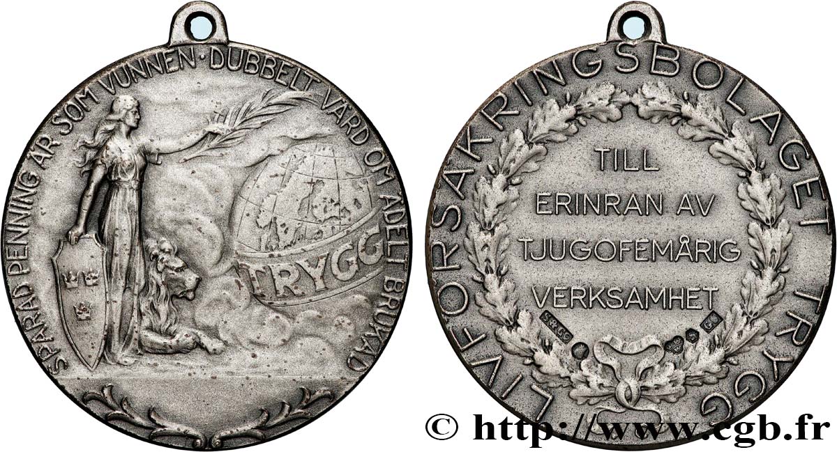 ASSURANCES Médaille, 25e anniversaire de Trygg AU