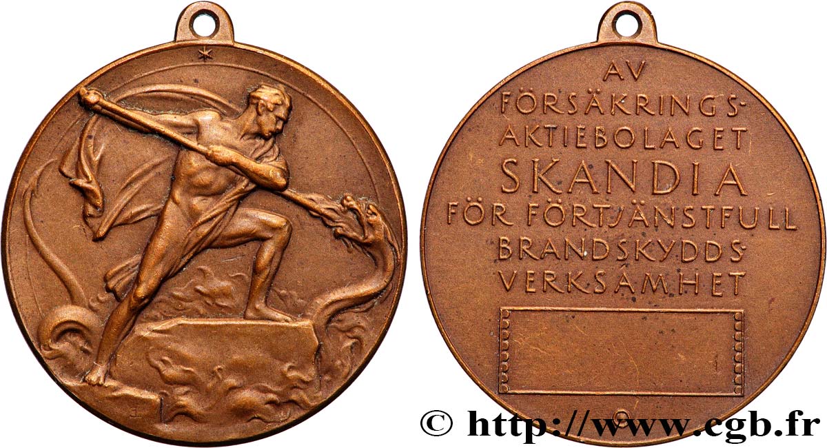 LES ASSURANCES Médaille de récompense, Skandia q.SPL