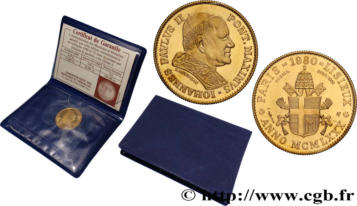 JEAN-PAUL II (Karol Wojtyla) Médaille, Visite à Lisieux SPL