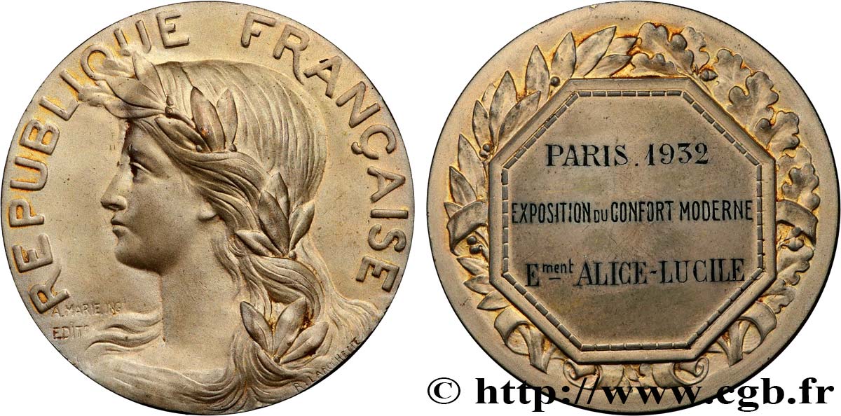 TERZA REPUBBLICA FRANCESE Médaille, Exposition du confort moderne q.SPL