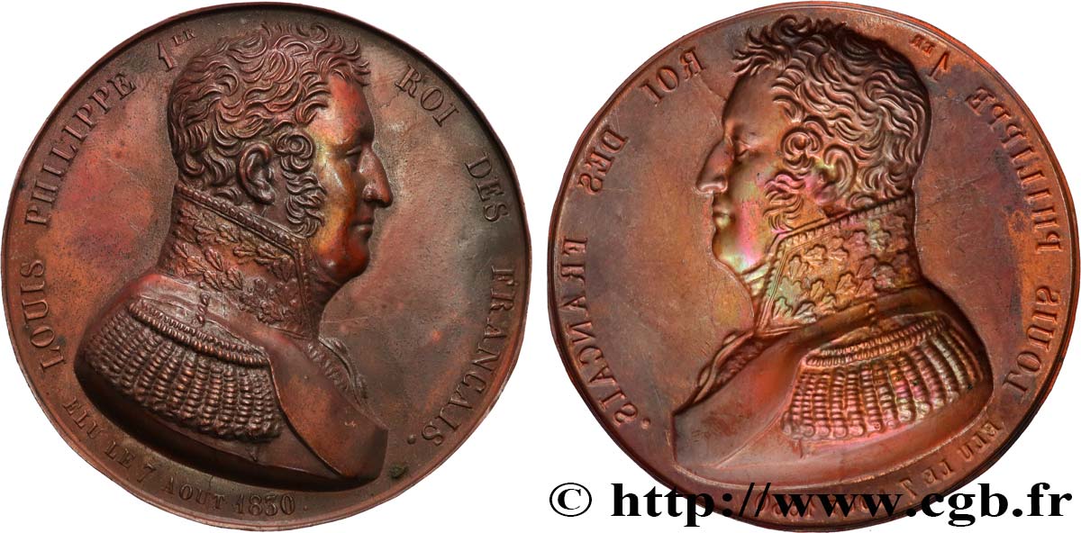 LUIGI FILIPPO I Médaille, Roi Louis-Philippe Ier, tirage uniface q.SPL