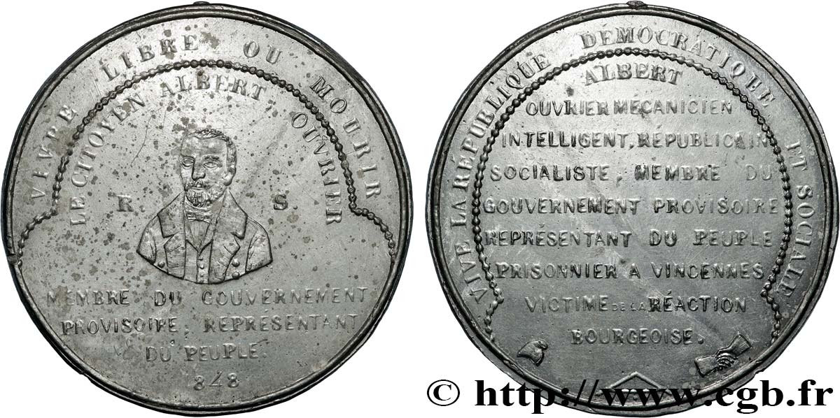 DEUXIÈME RÉPUBLIQUE Médaille, Arrestation d’Albert Martin TTB/TTB+