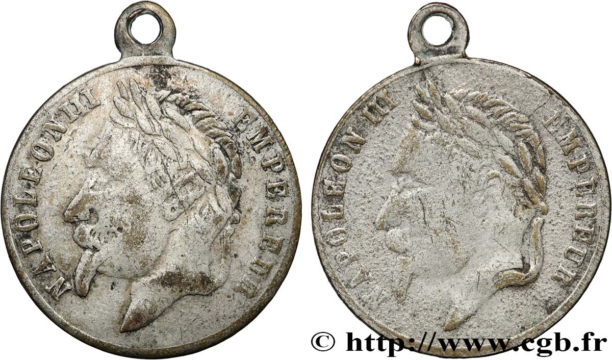 Médaillette Marianne Casquée – XIXème Siècle, Argent Plaqué – Jeton Ancien