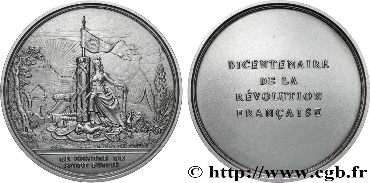 FUNFTE FRANZOSISCHE REPUBLIK Médaille, Bicentenaire de la Révolution, Comité de Salut public VZ