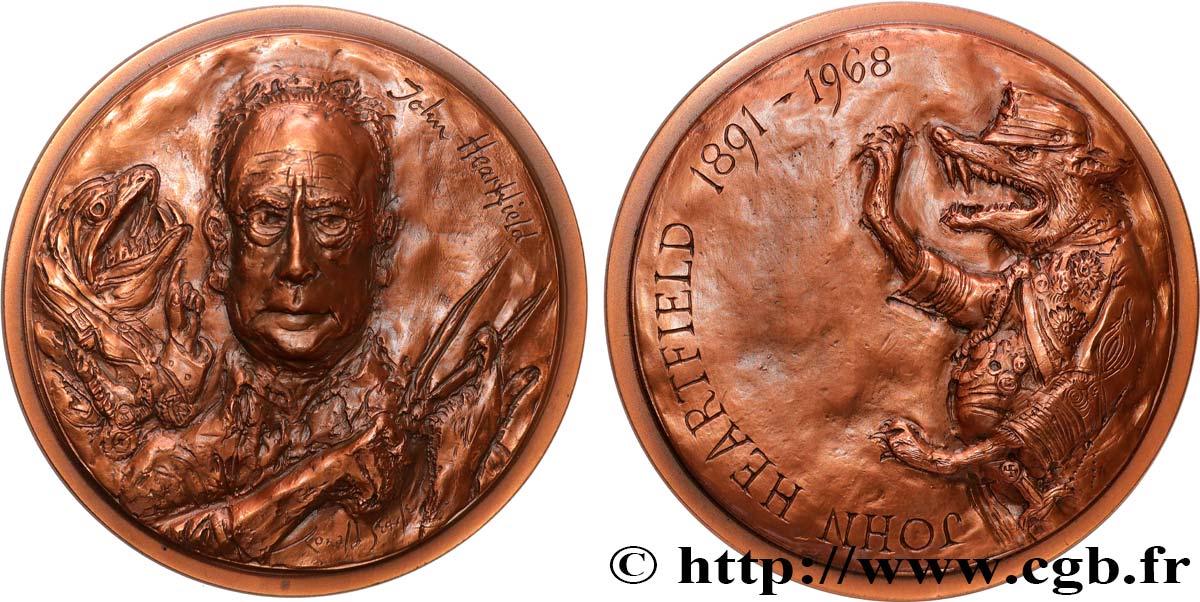 ARTISTES : GRAVEURS, PEINTRES, SCULPTEURS Médaille, John Heartfield, n°2 SUP