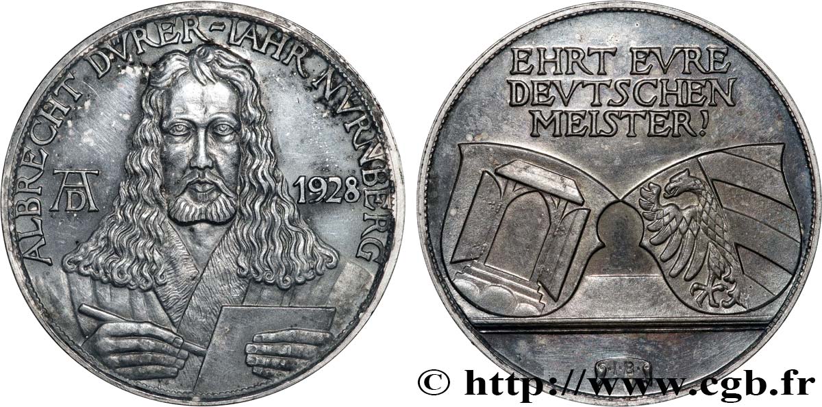 ARTISTES : MUSICIENS, PEINTRES, SCULPTEURS Médaille, 400e anniversaire de la mort d’Albrecht Dürer fVZ