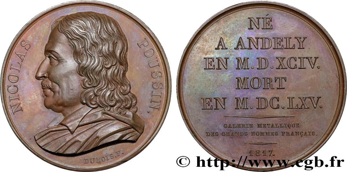 GALERIE MÉTALLIQUE DES GRANDS HOMMES FRANÇAIS Médaille, Nicolas Poussin SPL
