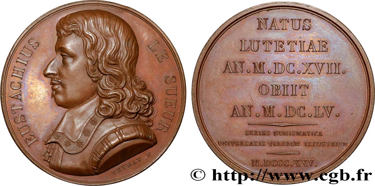 NUMISMATIC SERIES OF ILLUSTROUS MEN Médaille, Eustache Le Sueur AU