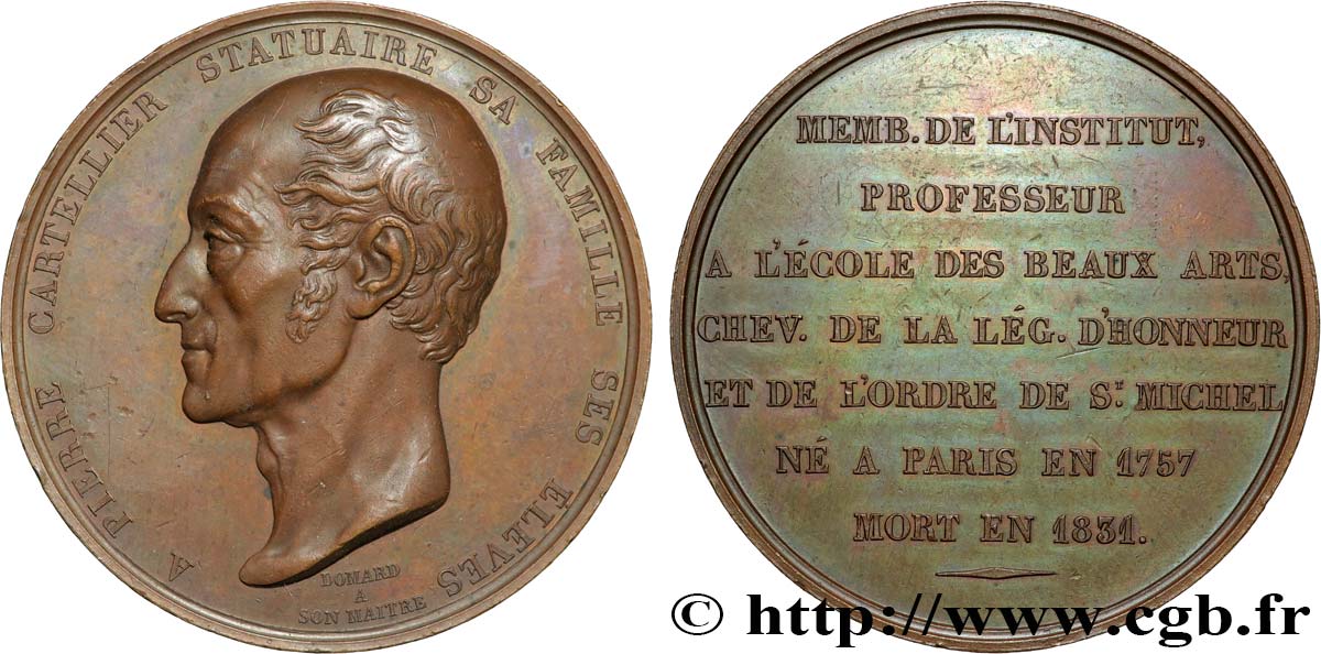 LUIS FELIPE I Médaille, A Pierre Cartellier par Domard EBC