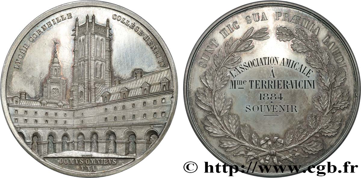 III REPUBLIC Médaille, Récompense, Lycée Corneille et Collège Henri IV  fme_812960 Medals