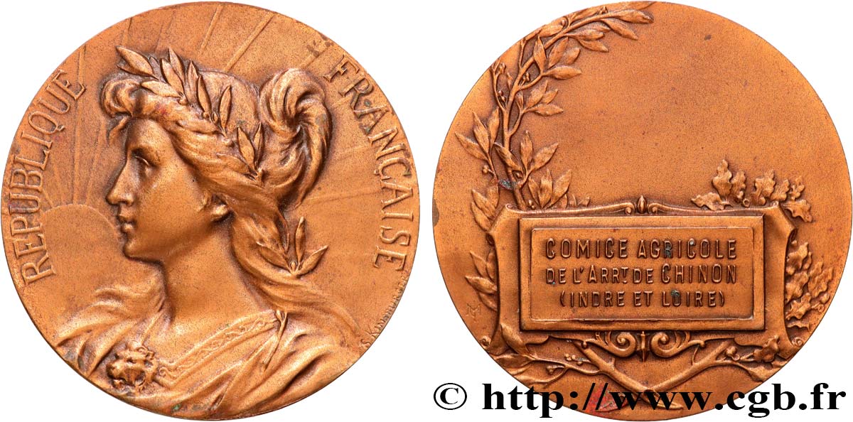 SOCIÉTÉS D AGRICULTURE, HORTICULTURE, PÈCHE ET CHASSE Médaille, Comice agricole fVZ