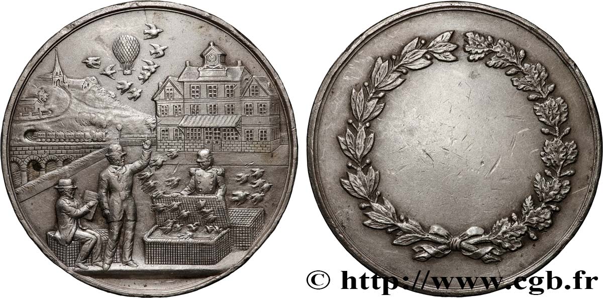 TROISIÈME RÉPUBLIQUE Médaille, Colombophilie TB+/TTB