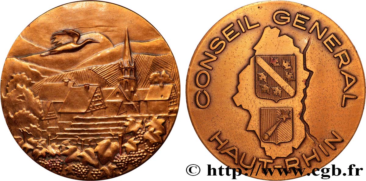 CONSEIL GÉNÉRAL, DÉPARTEMENTAL OU MUNICIPAL - CONSEILLERS Médaille, Conseil général du Haut-Rhin fVZ