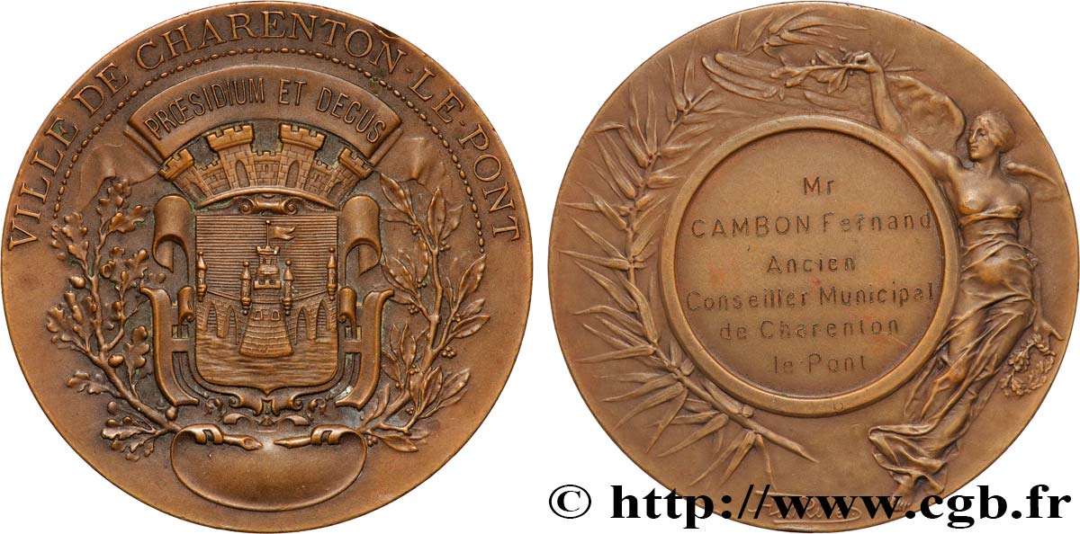 GENERAL, DEPARTEMENTAL OR MUNICIPAL COUNCIL - ADVISORS Médaille, Conseiller municipal AU