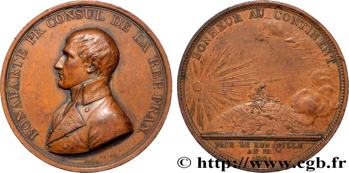 FRANZOSISCHES KONSULAT Médaille, paix de Lunéville SS