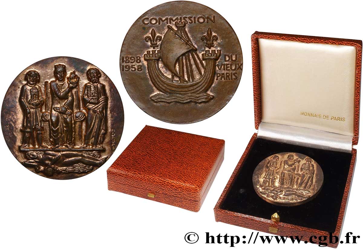 QUATRIÈME RÉPUBLIQUE Médaille, Commission du vieux Paris SUP