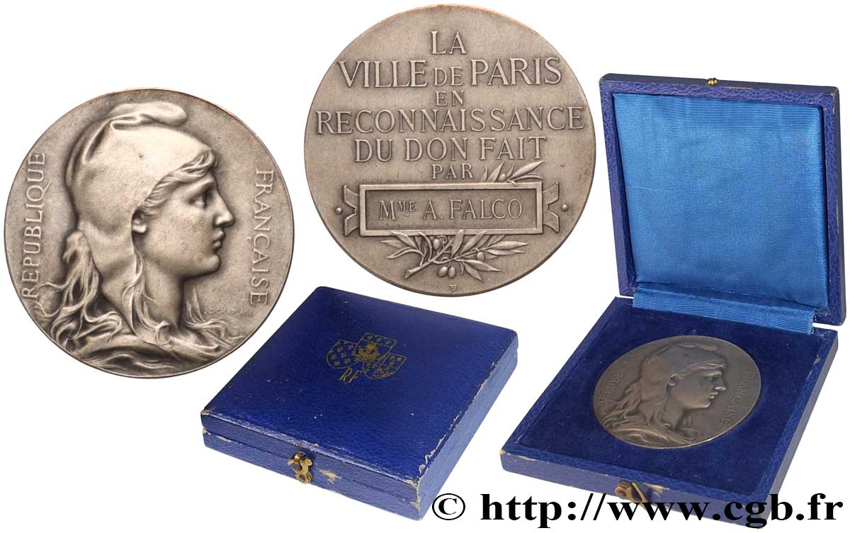 TERZA REPUBBLICA FRANCESE Médaille, Reconnaissance de don SPL