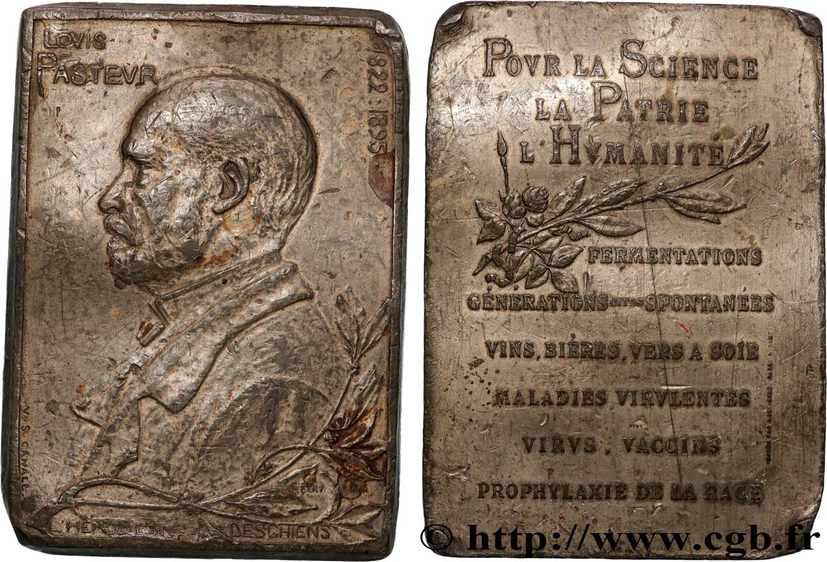 SCIENCES & SCIENTIFIQUES Plaquette, Louis Pasteur fSS