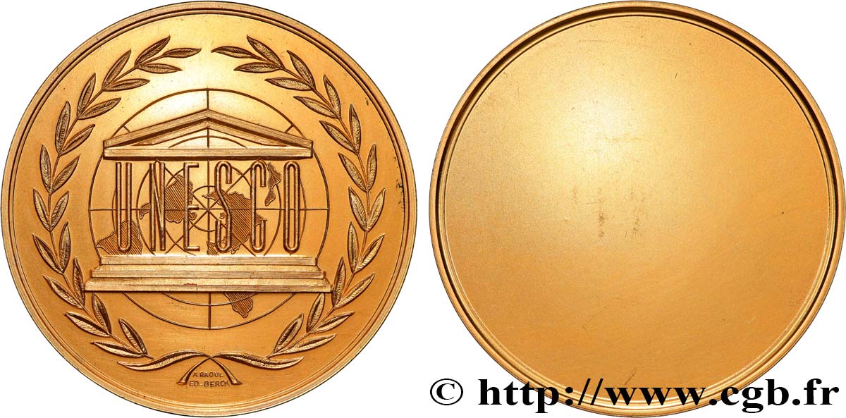 FUNFTE FRANZOSISCHE REPUBLIK Médaille, UNESCO VZ