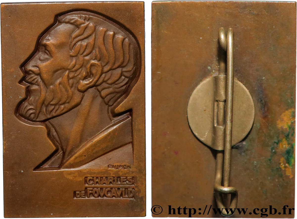 RELIGIOUS MEDALS Plaquette, Charles de Foucauld AU