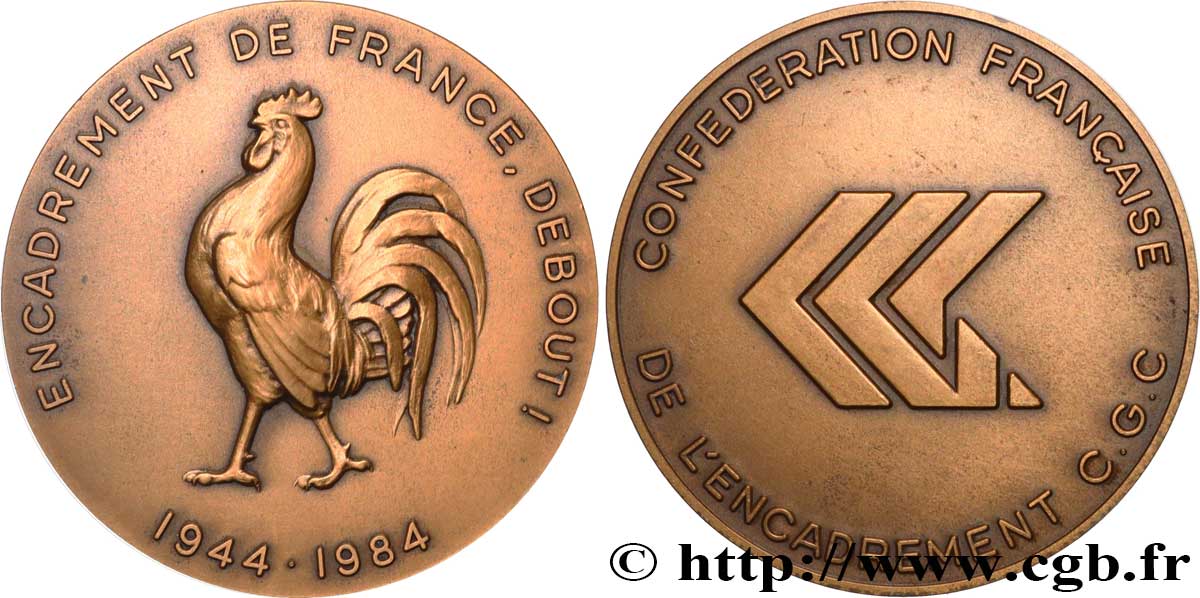 QUINTA REPUBBLICA FRANCESE Médaille, Confédération française de l’encadrement SPL