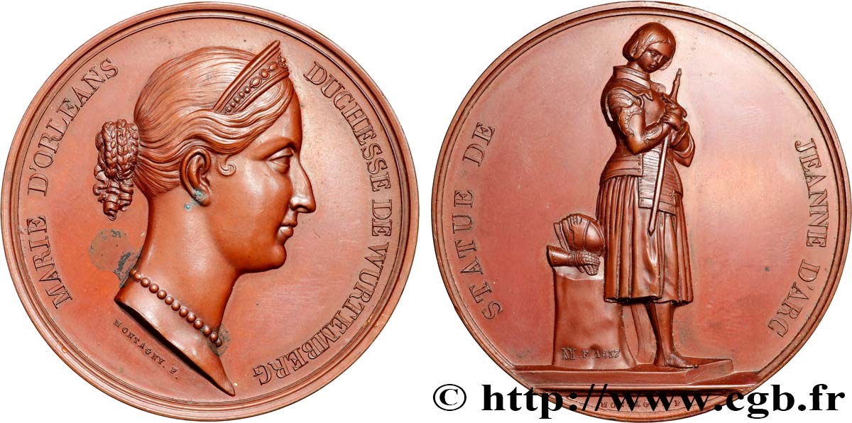 LUIS FELIPE I Médaille, Marie d’Orléans, duchesse de Wurtemberg EBC