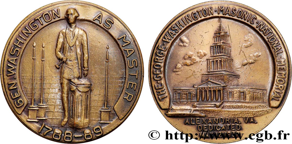 STATI UNITI D AMERICA Médaille, Georges Washington Memorial SPL
