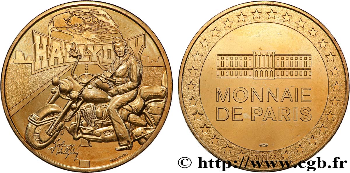 ARTISTI: INCISORI, PITTORI, SCULTORI, DISEGNATORI Médaille, Johnny Hallyday SPL