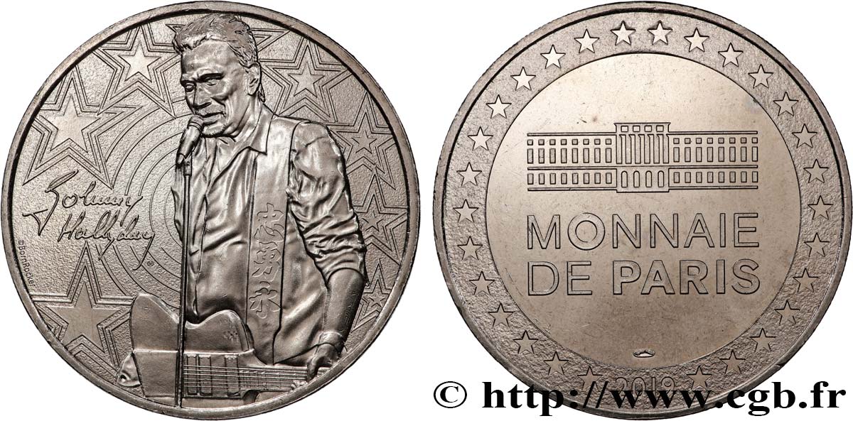 ARTISTES : GRAVEURS, PEINTRES, SCULPTEURS Médaille, Johnny Hallyday VZ