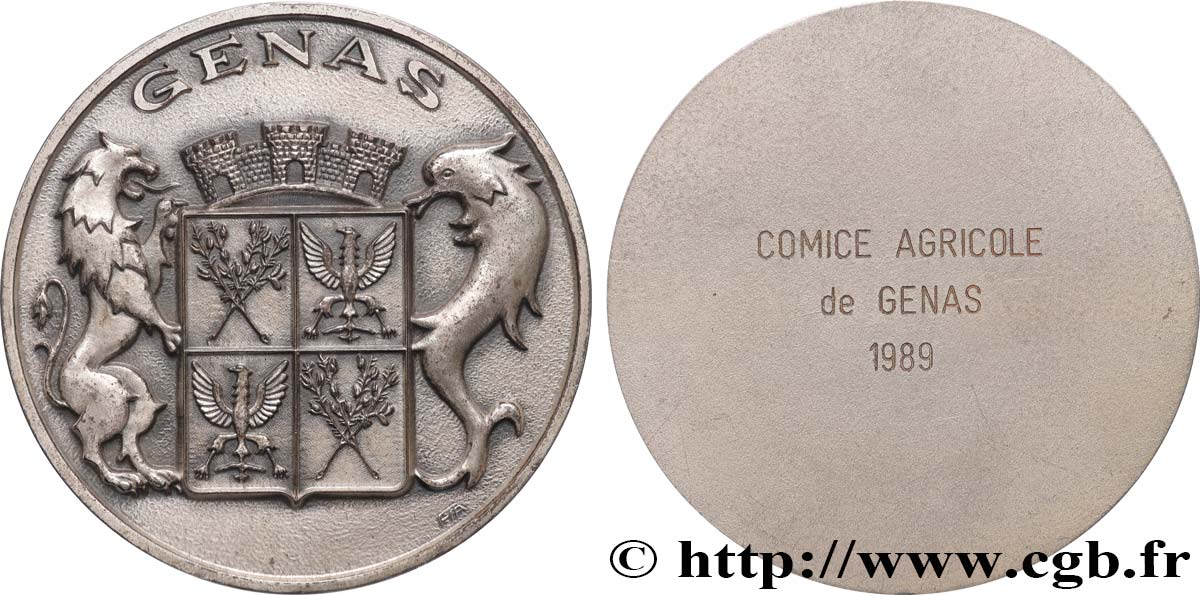 QUINTA REPUBLICA FRANCESA Médaille, Comice agricole MBC+