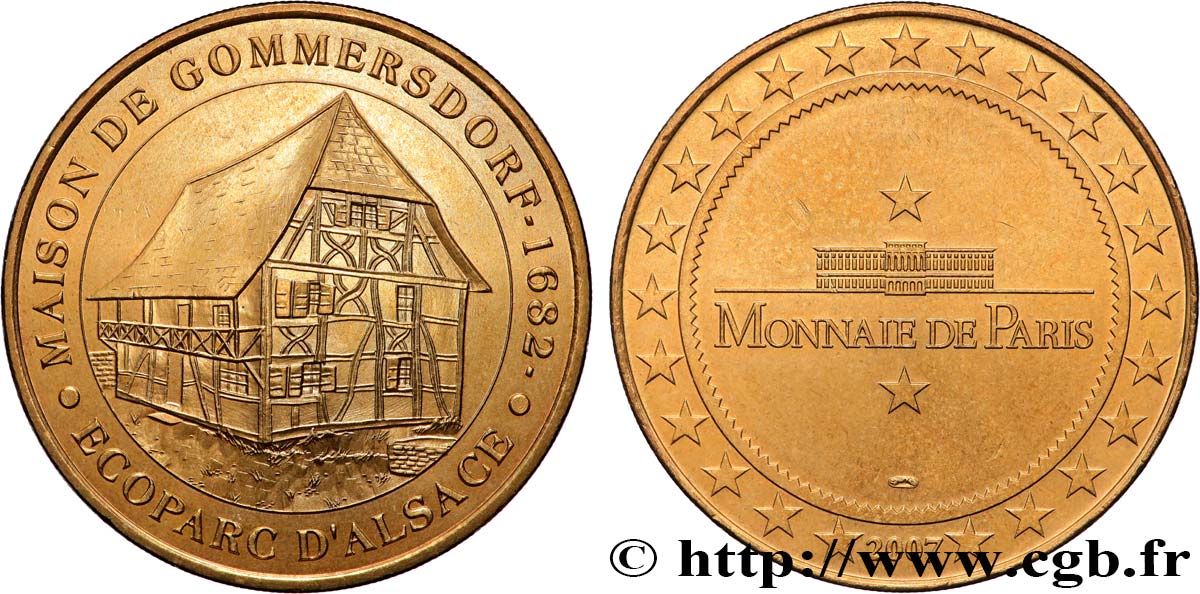 MÉDAILLES TOURISTIQUES Médaille touristique, Maison de Gommersdorf, Ecoparc d’Alsace SUP