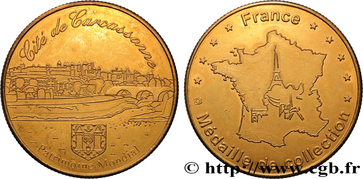 MÉDAILLES TOURISTIQUES Médaille touristique, Cité de Carcassonne TTB+