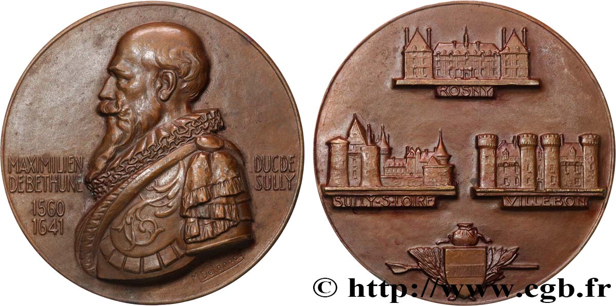 MONUMENTS ET HISTOIRE Médaille, Maximilien de Béthune, duc de Sully TTB+