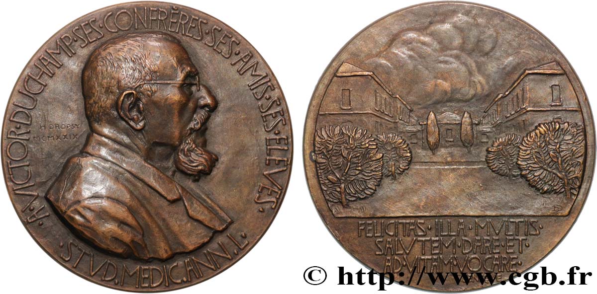 III REPUBLIC Médaille, Victor Duchamp AU