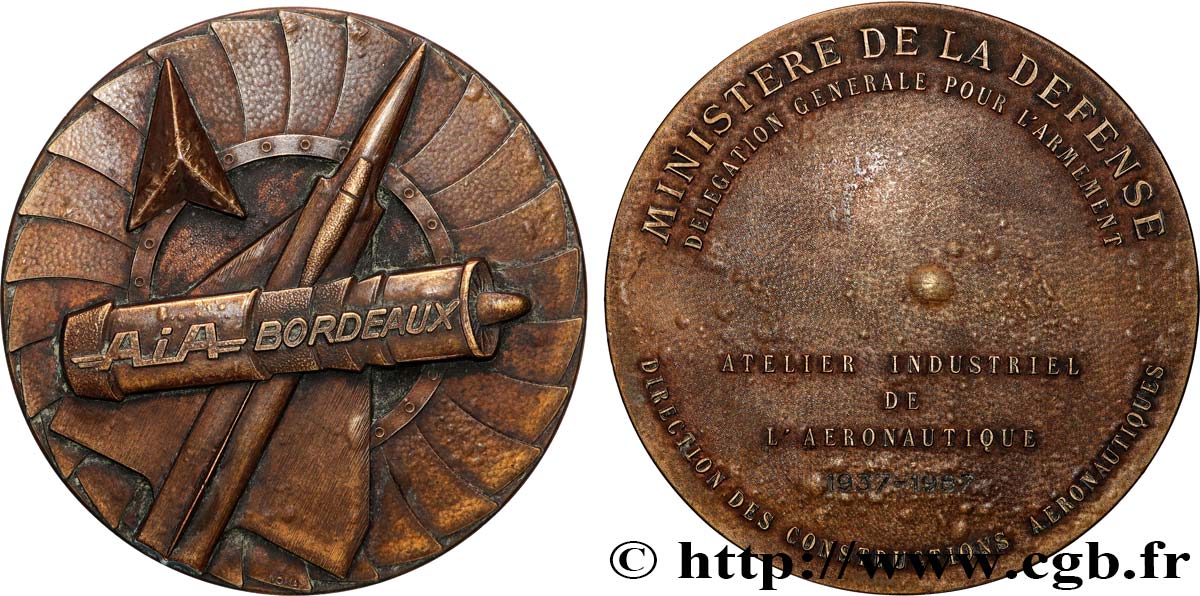 FUNFTE FRANZOSISCHE REPUBLIK Médaille, Atelier Industriel de l’Aéronautique SS