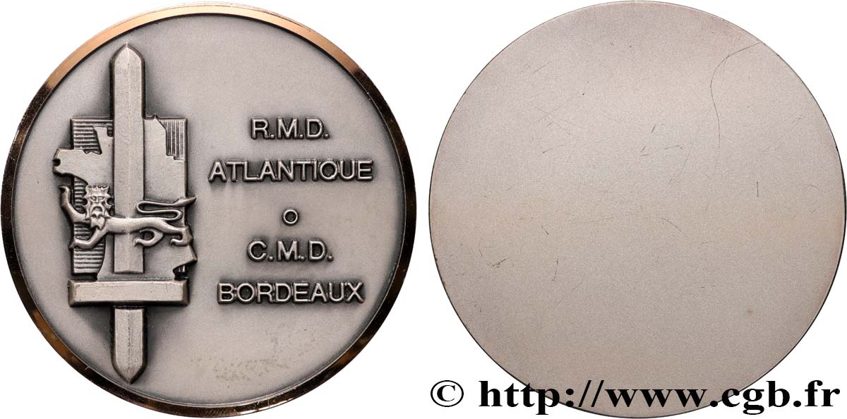 CINQUIÈME RÉPUBLIQUE Médaille, Région Militaire de Défense Atlantique SUP