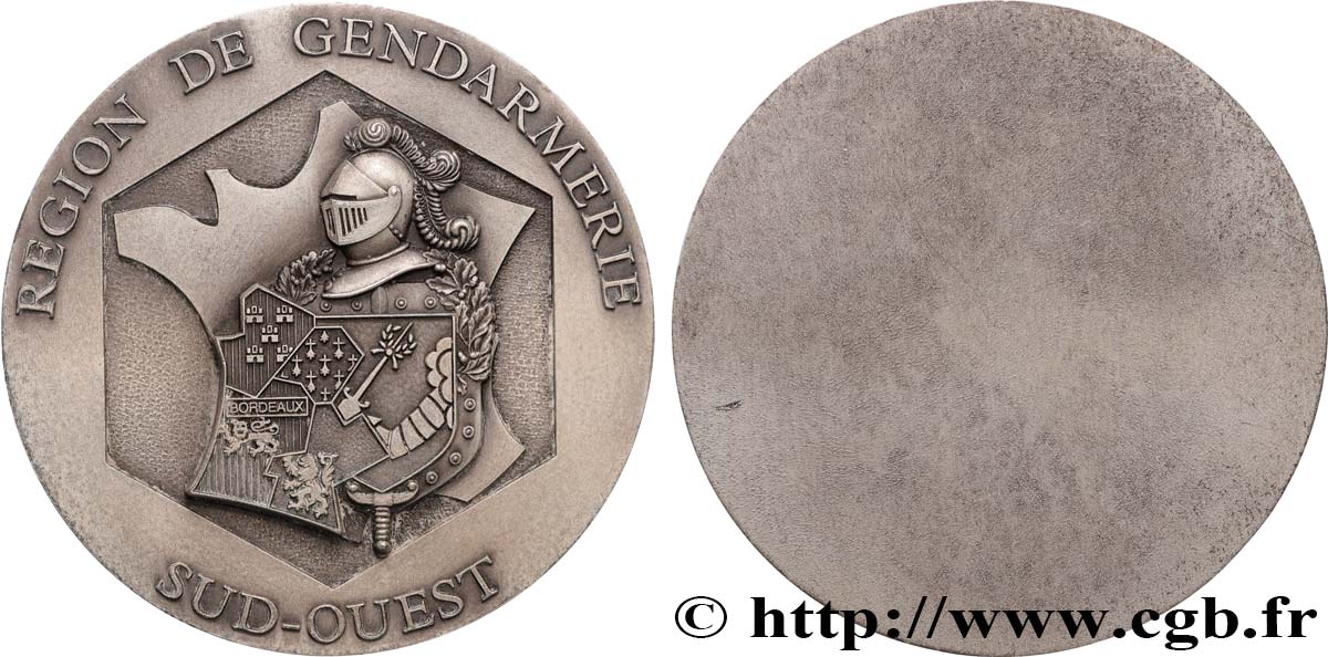QUINTA REPUBLICA FRANCESA Médaille, Région de Gendarmerie MBC+