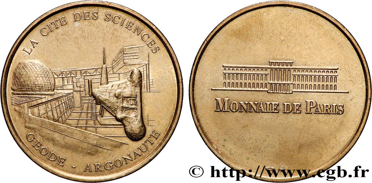 MÉDAILLES TOURISTIQUES Médaille touristique, La cité des sciences, Paris TTB+