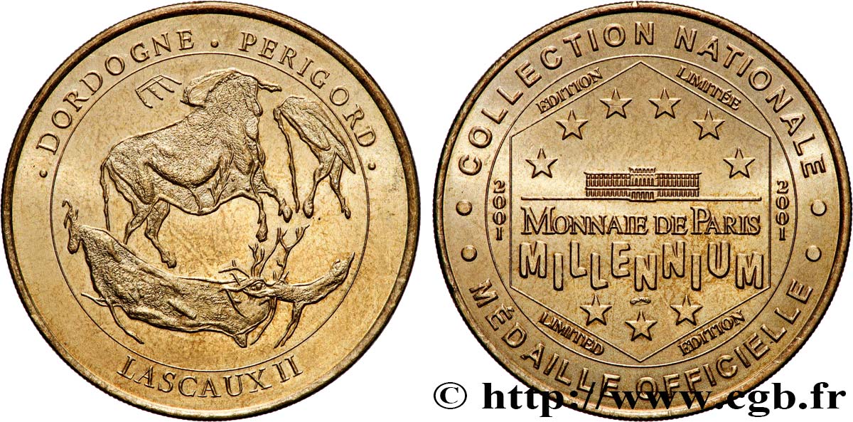 MÉDAILLES TOURISTIQUES Médaille touristique, Lascaux II, Dordogne, Périgord SUP