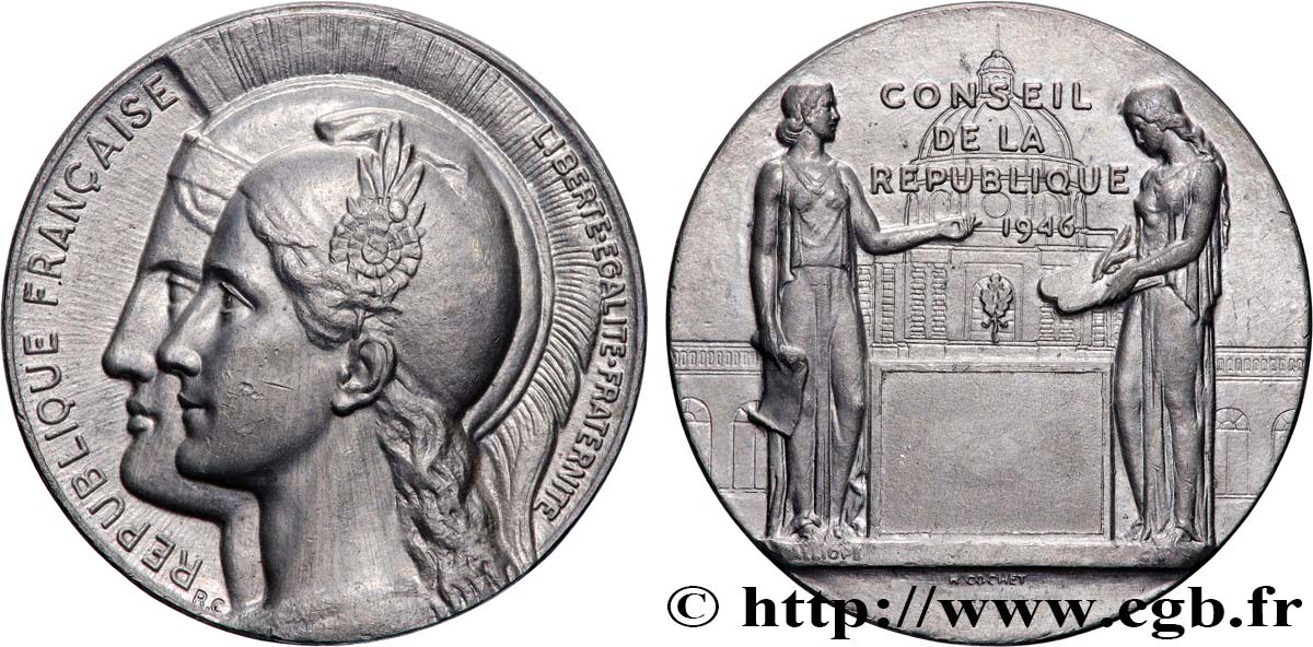 PROVISORY GOVERNEMENT OF THE FRENCH REPUBLIC Médaille, Conseil de la République fVZ