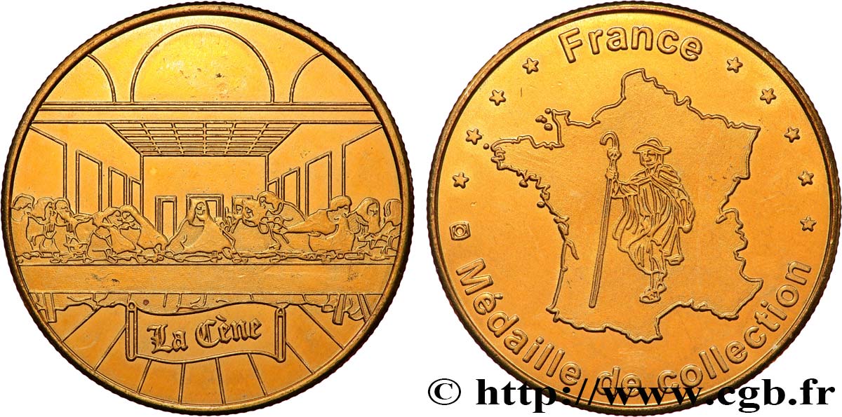 TOURISTIC MEDALS Médaille touristique, La Cène AU