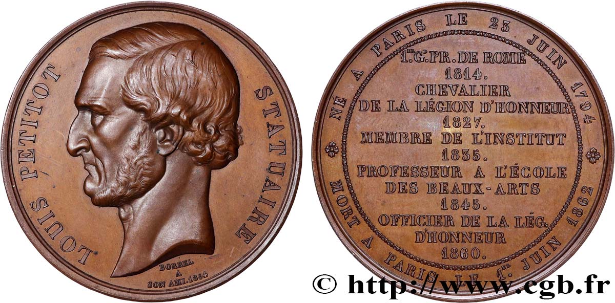 SECONDO IMPERO FRANCESE Médaille, Louis Petitot SPL
