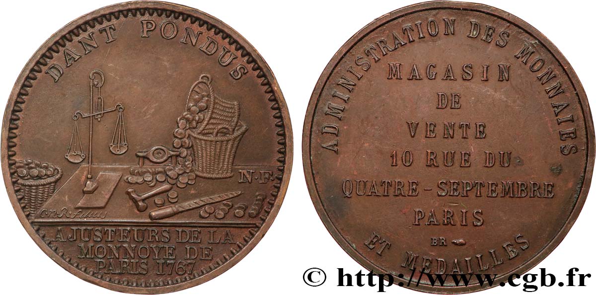 MONNAIE DE PARIS Médaille publicitaire du magasin de la Monnaie de Paris q.SPL