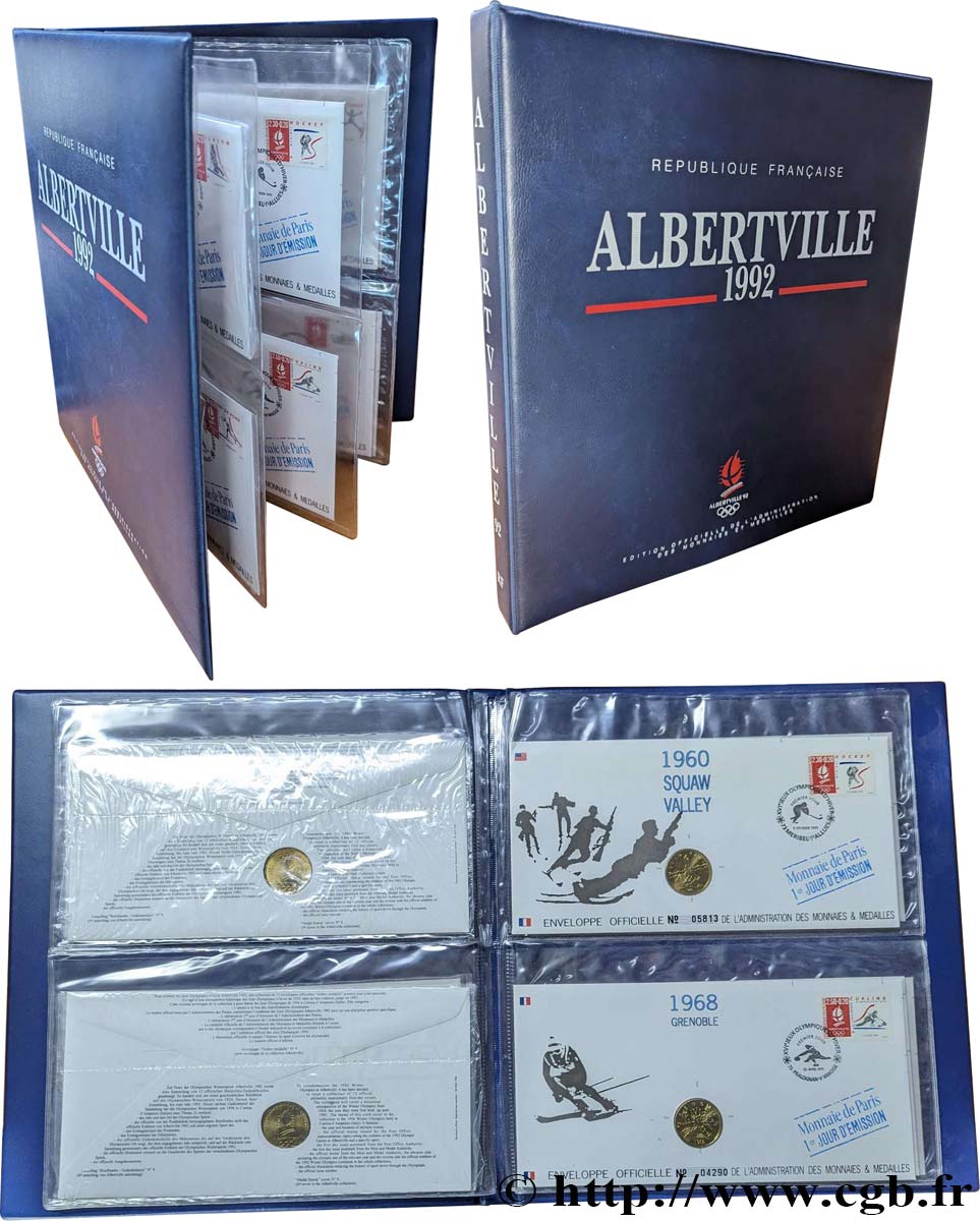 SPORTS Classeur de 12 Enveloppes “Timbre médaille”  MS