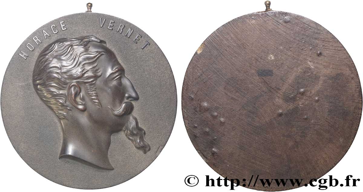 ARTISTES : MUSICIENS, PEINTRES, SCULPTEURS Médaille en bois durci, Horace Vernet AU