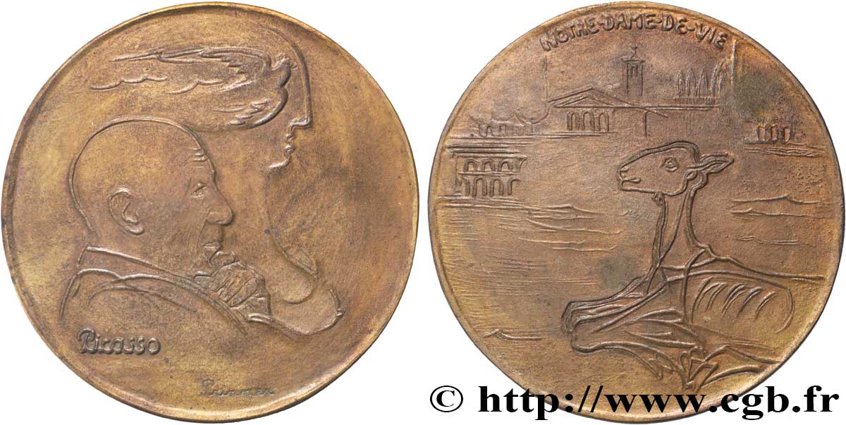 ARTISTS : ENGRAVORS, PAINTERS, SCULPTORS Médaille, Picasso, n°2 AU