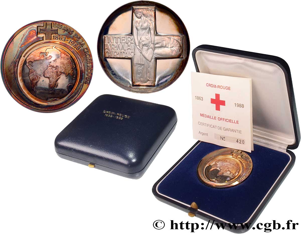 MÉDECINE - SOCIÉTÉS MÉDICALES Médaille, 125 ans de la croix rouge française fVZ