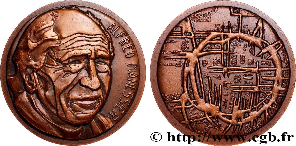 ARTISTS : ENGRAVORS, PAINTERS, SCULPTORS Médaille, Alfred Manessier, n°1 AU